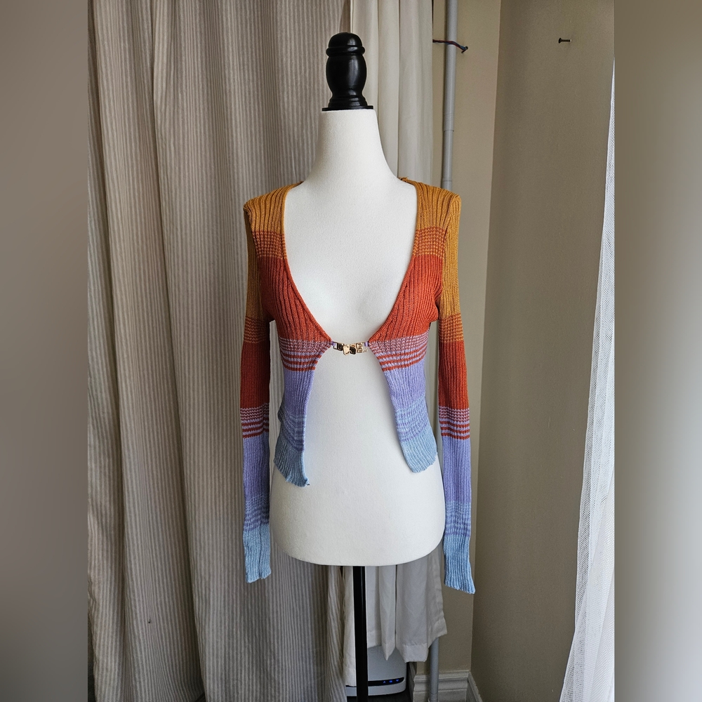 Bright, Multi-color knitted top/ Cardigan